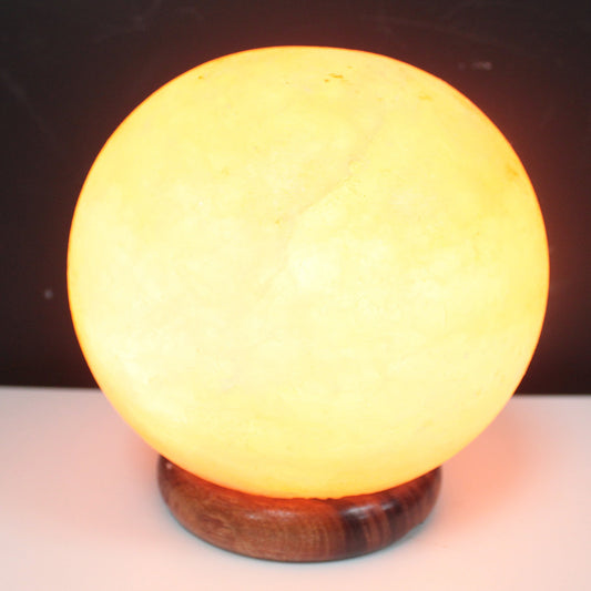 Salt Lamp Ball - Big Wooden Base