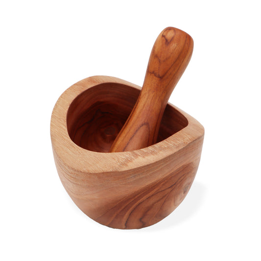 Ergo Teak Pestle& Mortar Medium