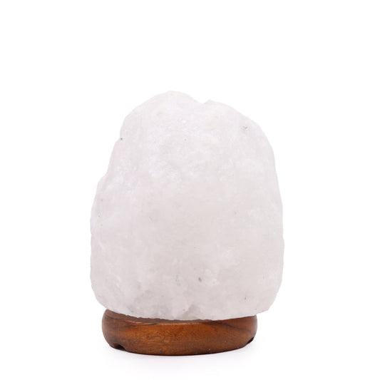 White Crystal Rock Himalayan Salt Lamp - apx 1.5 - 2kg